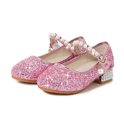 

Girls' Heels Flower Girl Shoes Princess Shoes School Shoes Rubber PU Portable Non-slipping Height-increasing Big Kids(7years ) Little Kids(4-7ys) Daily Theme Party Leisure Sports Walking Shoes Pink