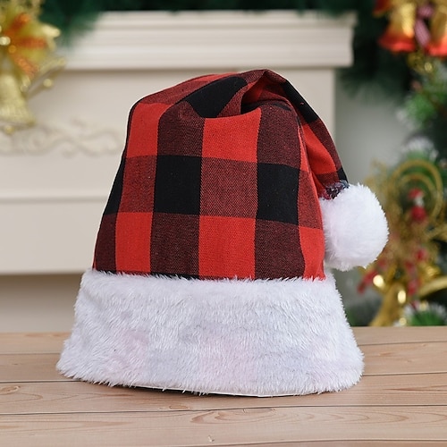 

Men's Hat Protective Hat Black Red Christmas Halloween Pure Color Color Block Christmas Portable