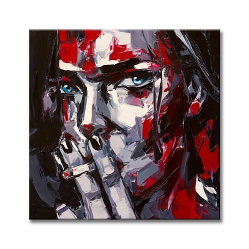 

Oil Painting Hand Painted Mondern Abstract Palette Knife Face Wall Art Home Room Decoration Rolled Canvas No Frame Unstretched