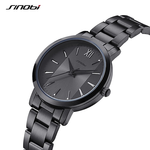 

SINOBI Quartz Watches for Men's Men Analog Quartz Stylish Modern Style Waterproof Metal Stainless Steel