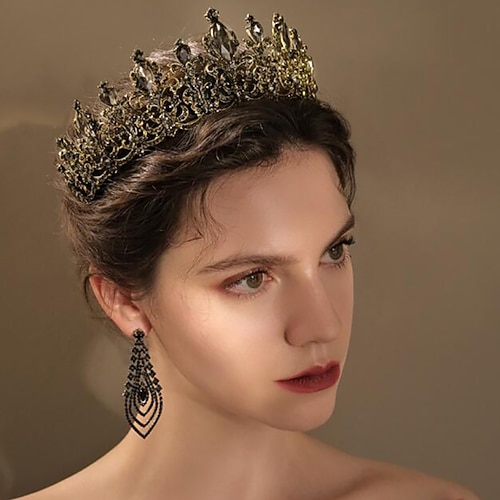 

Crown Tiaras Headbands Headpiece Rhinestone Alloy Wedding Party / Evening Retro With Crystal / Rhinestone Headpiece Headwear