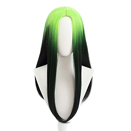 

Cosplay Wig 123 Wavy Middle Part Wig 26 inch fluorescent green One Color Synthetic Hair 70 inch Women's Fashionable Design Black