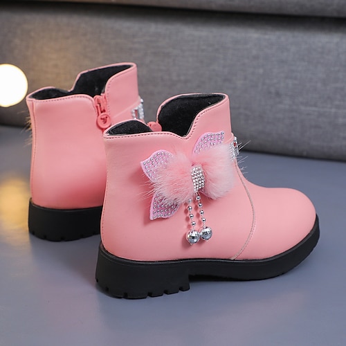 Toddler / Kid Pink Bowknot Decor Side Zipper Boots