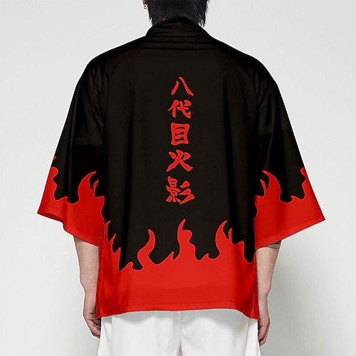 

Inspired by Naruto Naruto Uzumaki Anime Cosplay Costumes Japanese Kimono Kimono Coat For Men's