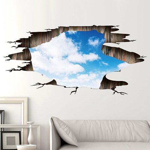 

3D Landscape Wall Stickers Living Room Kids Room Kindergarten Removable Pre-pasted PVC Home Decoration Wall Decal 90X60cm