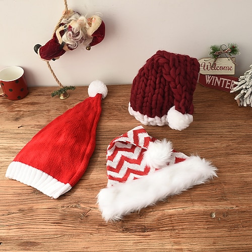 

nuoji thicken plush christmas hat old man adult hat cartoon hat headwear party christmas decorations