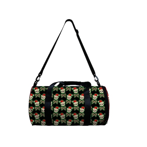 

Unisex Bags Polyester Duffle Bag Zipper Daily Outdoor 3D Print Christmas Black