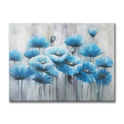 

Oil Painting Handmade Hand Painted Wall Art Modern Abstract Blue Flower Home Decoration Decor Rolled Canvas No Frame Unstretched