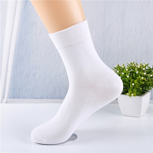 

Men's 1 Pair Socks Comfort Cotton Solid Colored Warm All Seasons Black Navy Blue White
