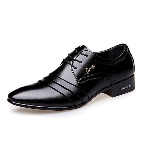 

Men's Oxfords Dress Shoes Father Shoes Office & Career Walking Shoes Microfiber Black Fall Spring British