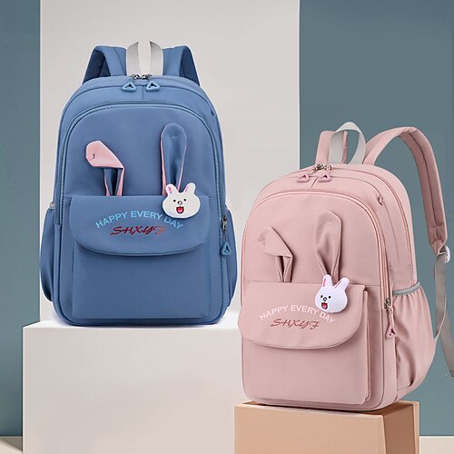 

School Bag Cartoon Large rabbit Capacity Animals Daypack Bookbag Laptop Backpack with Multiple Pockets for Men Women Boys Girls