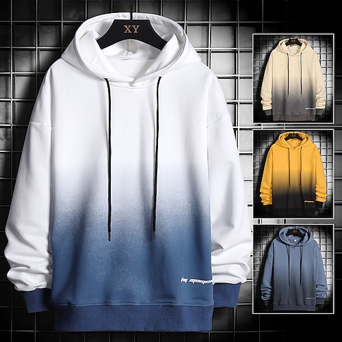 

Hombre Sudadera Azul Piscina Amarillo Caqui Blanco Con Capucha Acordonado Casual Fresco Ropa deportiva Casual Invierno Otoño invierno Ropa Sudaderas con capucha Sudaderas Manga Larga