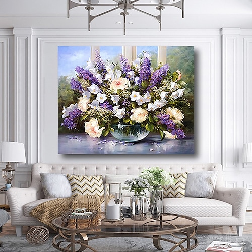 

Wall Art Canvas Prints Posters Painting Abstract Floral FLowers Comtemporary Modern Artwork Picture Home Decoration Décor Rolled Canvas With Stretched Frame