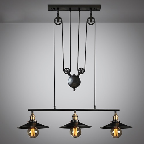 

90 cm enkelt design pendellampe led metal vintage stil ø industriel malet finish kunstnerisk land 220-240v
