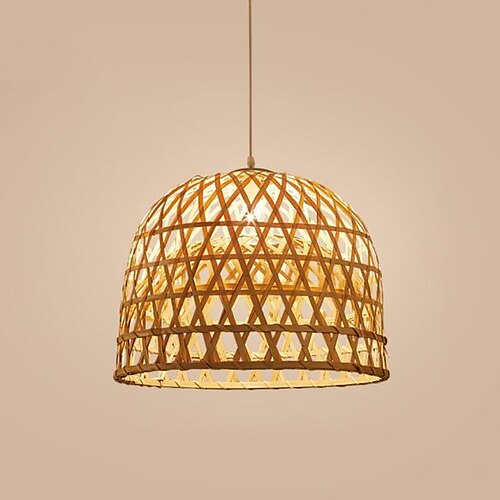 

35/50 cm Pendant Lantern Design Single Design Pendant Light LED Wood / Bamboo Lantern Painted Finishes Nature Inspired Nordic Style 220-240V