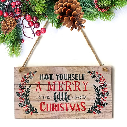 

Merry Christmas Wooden Signs Listing Tags Happy New Year Christmas Tree Ornament Santa Claus Christmas Navidad Gift Home Decor