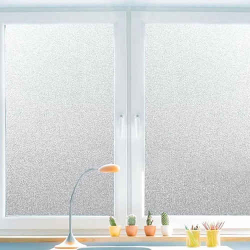 

Frosted Privacy Window Film Home Bedroom Bathroom Glass Window Film Stickers Self Adhesive Sticker 100 x 45CM Wall Stickers for Bedroom Living Room