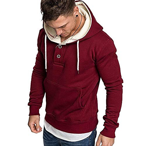 

Men's Hoodie Zhang Cyan Red Wine Dark Gray Grey Black Hooded Solid Color Cool Casual Essential Winter Clothing Apparel Hoodies Sweatshirts Long Sleeve