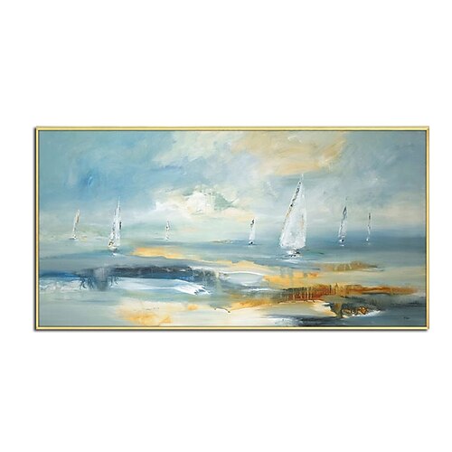 

Oil Painting Handmade Hand Painted Wall Art Horizontal Modern Abstract Seascape Home Decoration Decor Rolled Canvas No Frame Unstretched