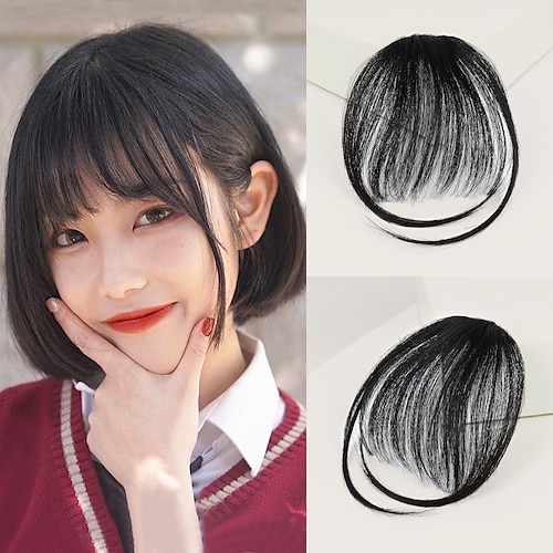 

Hair Bangs hair Clip-In Extension Synthetic Fringe Natural False hairpiece For Women Clip In Bangs