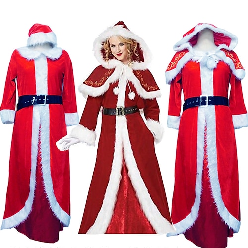 

Santa Suit Santa Claus Mrs.Claus Little Red Riding Hood Cosplay Costume Outfits Christmas Dress Santa Clothes Women's Special Cosplay Costume Christmas Christmas Carnival Masquerade Adults' Christmas