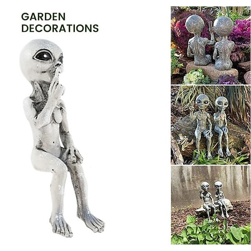 

Garden Decoration Outer Space Alien Statue Martians Garden Figurine Set Garden Decoration Outdoor Jardineria Decoracion
