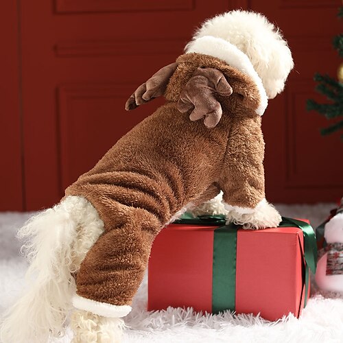 

Pet Supplies Winter Warm Dog Four-legged Clothes Christmas Elk Small Dog Teddy Chihuahua Dog Clothes