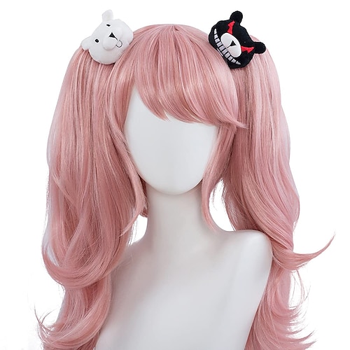 

Ponytail Wig Uniquebe Women Pink Double Ponytail Wig Anime New Danganronpa V3 Trigger Happy Havoc Enoshima Junko Cosplay Christmas Wig( No Bear Hairpin )