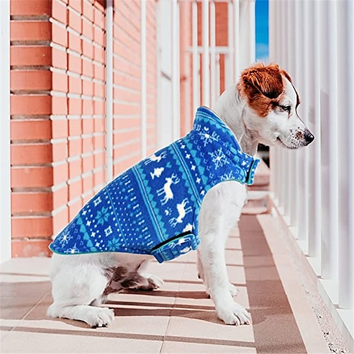 

Chien Chat Gilet Noël Décontractée Décontracté / Quotidien Extérieur L'hiver Vêtements pour Chien Vêtements pour chiots Tenues De Chien Doux Rouge Bleu Costume pour fille et garçon chien Coton XS S M