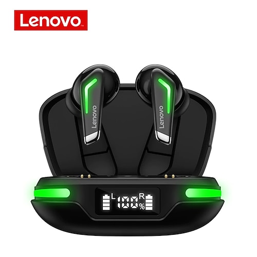 

Lenovo GM3 Wireless Headphone TWS Bluetooth 5.0 Earphone Gaming Music Dual Mode Headset with LED Power Display Low Latency Earbuds 9D Stereo Noise Cancelling Earphone with Mic