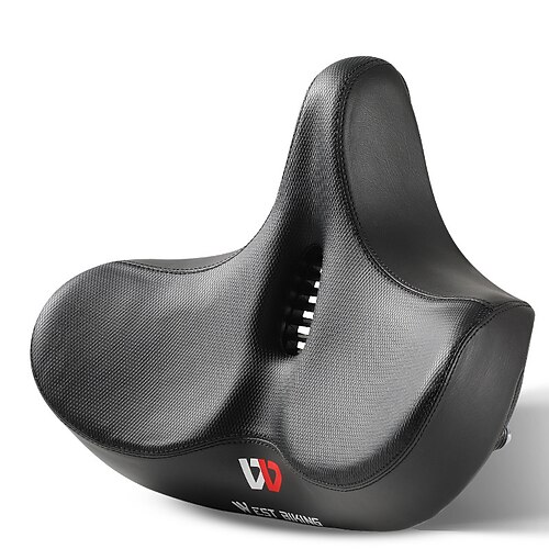 

Bike Saddle / Bike Seat Comfort Comfortable Durable Leather Cycling Road Bike Mountain Bike MTB Folding Bike Black