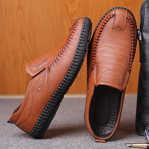 

Per uomo Mocassini e Slip-Ons Mocassini in pelle Lavoro Informale Classico Giornaliero Ufficio e carriera PU Nero Giallo Inverno Autunno