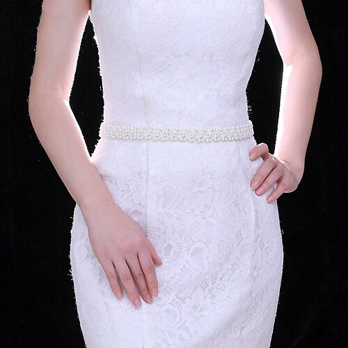 

Other Material Wedding / Party / Evening Sash With Imitation Pearl / Splicing Women's Sashes