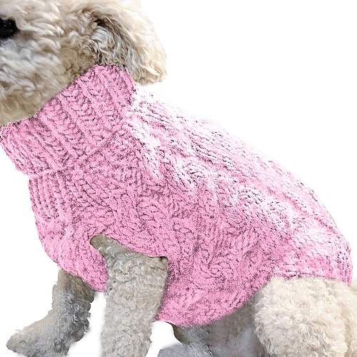 

Warm Dog Cat Sweater Clothing Winter Turtleneck Knitted Pet Cat Puppy Clothes Costume For Small Dogs Cats Chihuahua Outfit Vest