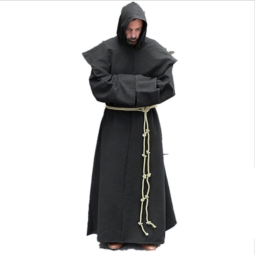 

Plus Size Punk & Gothic Medieval Renaissance 17th Century Coat Outerwear Men's Costume Vintage Cosplay Party Coat