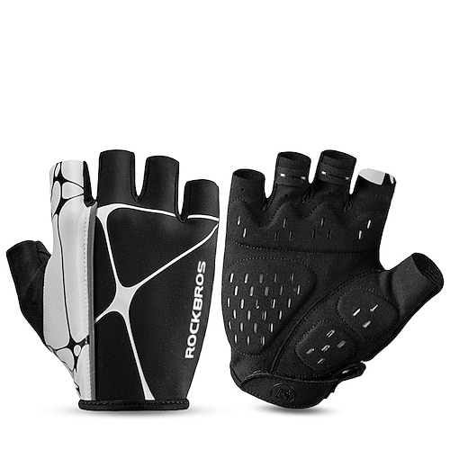 

ROCKBROS Winter Gloves Bike Gloves Cycling Gloves Biking Gloves Fingerless Gloves Reflective Windproof Warm Breathable Sports Gloves Mountain Bike MTB Outdoor Exercise Cycling / Bike Black for Adults'