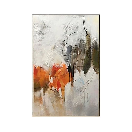 

Oil Painting Handmade Hand Painted Wall Art Modern White Black Red Thick Abstract Picture Home Decoration Decor Rolled Canvas No Frame Unstretched