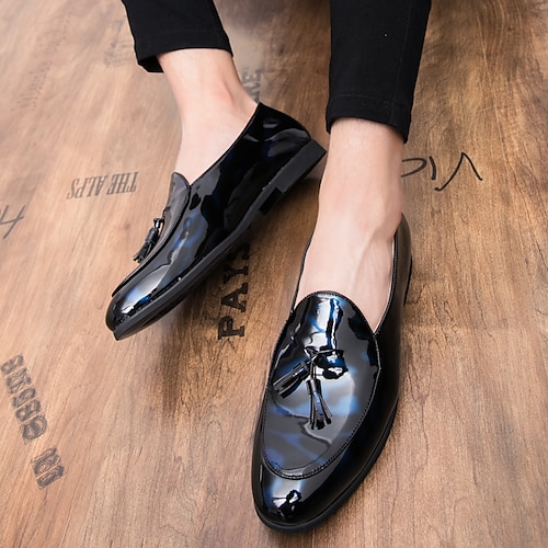 

Men's Loafers & Slip-Ons Tassel Loafers Business Casual Classic Daily Party & Evening Synthetics Black Blue Winter Fall