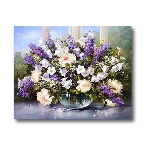 

Wall Art Canvas Poster Painting Modern Purple Lavender Flowers Home Decor Rolled Canvas No Frame