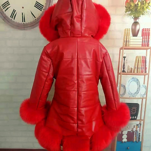  Dívčí 3D Dětská zimní bunda Bez vzoru Kabát Dolů Puffer Jacket Dlouhý rukáv Podzim Zima Aktivní Základní Děti 2-12 let Dovolená ulice Běžný