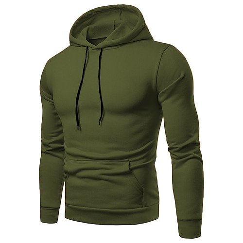 

Hombre Sudadera Azul Piscina Verde Ejército Naranja Gris Negro Con Capucha Color sólido Acordonado Casual Fresco Ropa deportiva Casual Invierno Otoño invierno Ropa Sudaderas con capucha Sudaderas