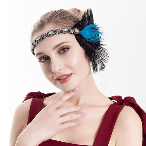 

Headpiece Feathers Special Occasion Horse Race Retro With Feather Headpiece Headwear