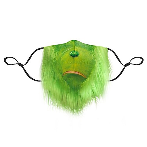 

Grinch Face Mask Christmas Accessories Grinch Costume Men's Women's Costume Party Christmas Christmas Carnival Masquerade Teen Adults' Party Christmas Vacation Mask