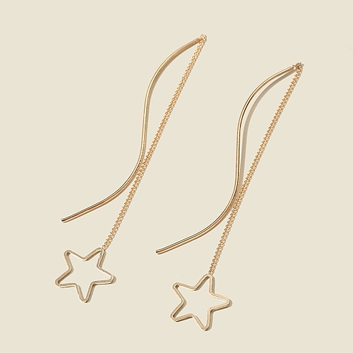 

Women's Stud Earrings Chandelier Star Vintage Modern Cute Sweet Earrings Jewelry Gold For Party Gift Daily Prom Club 1 Pair