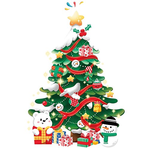 HHmei Christmas Decorations Indoor,Christmas Stickers Shopping  Mall Window Stickers Adult's Room Stickers Wall Stickers Set Christmas  Decoration Christmas Decirations 2 Dollar Items Only : Home & Kitchen