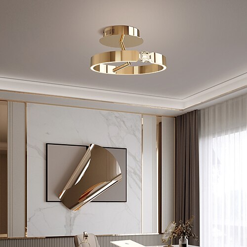 

40 cm Lantern Design Flush Mount Ceiling Light LED Stainless Steel Electroplated Painted Finishes Modern 220-240V