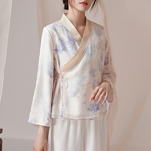 

Long Sleeve Elegant Chiffon Wedding Party / Tea Party Women's Wrap With Pattern / Print
