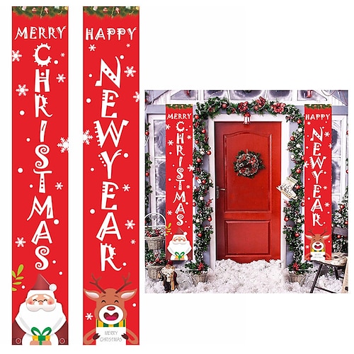 

Christmas Hanging Door Banner Christmas Ornaments Marry Christmas Decorations for Home Outdoor 2022 Xmas Natal Decor New Year 2022