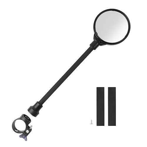 

Bike Mirror Rear View Mirror Adjustable Cycling Bicycle motorcycle Bike Metalic Black Road Bike Mountain Bike MTB Folding Bike