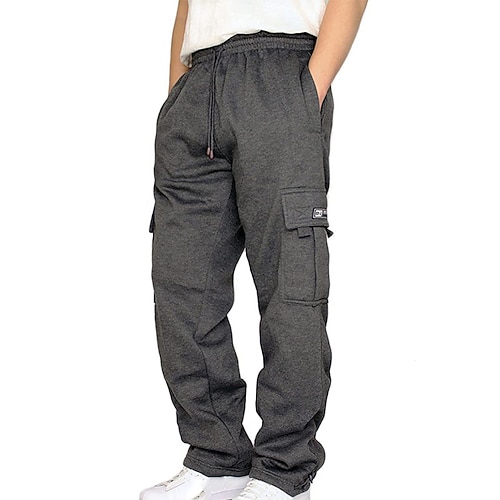 

Men's Sweatpants Cargo Pants Jogger Pants Drawstring Outdoor Comfort Stretch Breathable Sweat wicking Cotton Elastic Waist Pants / Trousers Bottoms Navy Blue Gray White Black Gym Workout Fishing